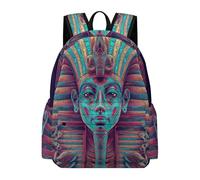 TPISLI Students Pharaoh of Egypt Backpack School Bag Egyptian Age 7-13 Rucksack for School Travel, Fashion 13.3 Inch Laptop Rucksack for Day Trips and Birthday Gift