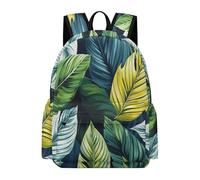 TPISLI Students Plant Leaf Backpack School Bag Tropical Plant Year 4-7 Rucksack for Junior School, Fashion Travel Bag for Travel and Daily Use and Birthday Gift and Everyday Lessons