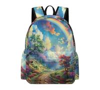 TPISLI Students Rainbow Backpack School Bag Beautiful Scenery Kids Teens 8-15 Rucksack for School Travel, Fashion Travel Bag for Books and Outdoor Use and Birthday Gift