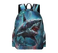 TPISLI Students Shark Backpack School Bag Cool Marine Creature Age 9-13 Rucksack for School Travel, Stylish 15.6 Inch Laptop Bag for Books and Outdoor Use and Birthday Gift