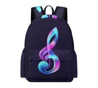 TPISLI Students Singer Music Lover School Backpack Boys Girls 7-12 Years Modern Durable Musical Symbols Bookbag for Spring Outing Autumn Trip Outdoor Gift, Large Capacity