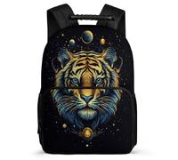 TPISLI Students Tiger Pattern Bookbag Primary Age 6-11 Animal Backpack for Kids and Teens School Years 1-4, Adjustable Straps Lightweight Daily Essentials