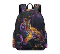 TPISLI Students Tiger School Backpack Boys Girls 7-12 Years Modern Durable Animal Animal Wolve Print Bookbag for Spring Outing Autumn Trip Outdoor Gift, Large Capacity