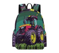 TPISLI Students Tractor Backpack School Bag Car Motif Age 7-13 Rucksack for School Travel, Fashion 13.3 Inch Laptop Rucksack for Day Trips and Birthday Gift