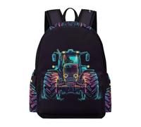 TPISLI Students Tractor Design Daypack Boys Girls Age 7-12 Lightweight Durable Car Print Rucksack for Spring Outing Autumn Trip Back to School Gift, Daily Carry