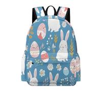 TPISLI Teen Cute Animal Bunny Motif Backpack for School Kids, Lightweight Rabbit Pattern School Bags Boys And Secondary Rucksack for Children Primary Schoolbag