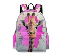 TPISLI Teen Cute Giraffe Backpack for School Kids, Lightweight Animal 3D Printed School Bags Boys And Secondary Rucksack for Children Primary Schoolbag
