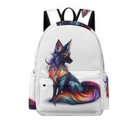 TPISLI Teen Fox Pattern Backpack for School Kids, Lightweight Animal Motif School Bags Boys And Secondary Rucksack for Children Primary Schoolbag