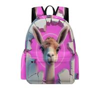 TPISLI Teens Alpaca Design Back pack Boys Girls Secondary Years 7-11 14 Inch Laptop Backpack, Lightweight Stylish Animal 3D Print Rucksack for Day Trips Holiday Gift