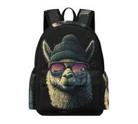 TPISLI Teens Alpaca Pattern Daypack Boys Girls Age 7-12 15.6 Inch Laptop Backpack Modern Durable Animal Llama Fashion School Bag for Daily Travel Birthday Gift Roomy Book Bag