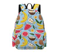 TPISLI Teens Colourful Fruits Daypack Boys Girls Secondary School Years 7-10 Cool Durable Fruit Pattern Bookbag for Autumn Trip Travel Back to School Gift, Daily Carry