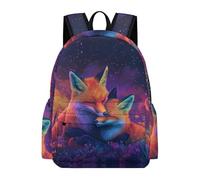 TPISLI Teens Couples Fox Rucksack Boys Girls School Years 5-9 15.6 Inch Laptop Backpack, Everyday Durable Fox Backpack for Hiking Travel New Term Gift Outdoor Activity