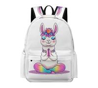 TPISLI Teens Funny Alpaca Rucksack Boys Girls School Years 5-9 15.6 Inch Laptop Backpack, Everyday Durable Llama Design Backpack for Hiking Travel New Term Gift Outdoor Activity