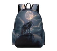 TPISLI Teens Wolf Design Daypack Boys Girls Age 7-12 15.6 Inch Laptop Backpack Modern Durable Animal Wolve Print Fashion School Bag for Daily Travel Birthday Gift Roomy Book Bag