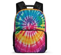 TPISLI Tie-dye Backpack for Boys Years 1-4, Colourful Rucksack for Girls Boys, Lightweight School Bag, Side Pockets, Padded Back, Travel Daily Use