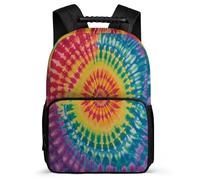 TPISLI Tie-dye Pattern Daypack for Children School Years 2-5 Colourful Daypack for Kids and Teens Year 2-5, Adjustable Straps Padded Back Daily Essentials