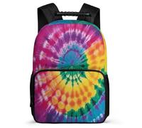 TPISLI Tie-dye Print Backpack School Years 1-4 for Kids and Teens Primary Age 6-11 Colourful Rucksack Girls Boys, Durable Side Pockets Daily Essentials