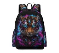 TPISLI Tiger Backpack Students Year 4 Animal Tiger Rucksack Boys Age 16 16.5 Inch Laptop School Backpack Junior School Hiking Day Trips Outdoor Gift