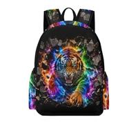TPISLI Tiger Bookbag Boys Ages 8-12 Animal Tiger Rucksack Students Year 7-9 Lightweight Durable 16.5 Inch Laptop School Bag Junior School Daily Use Daily Carry