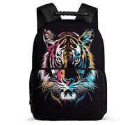 TPISLI Tiger Bookbag for Kids and Teens Primary Age 6-11 Animal Tiger Backpack for Kids School Years 1-4, Lightweight Soft Felt Details School Travel