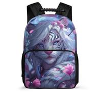 TPISLI Tiger Daypack for Boys Girls Primary School, Animal Tiger Backpack 7-11 Year Olds, Durable School Bag, Sturdy Handle, Outdoor Travel, Day Trips