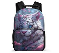 TPISLI Tiger Daypack for Children 6-11 Years Animal Tiger Rucksack for Kids and Teens School Years 1-4, Soft Felt Details Adjustable Straps Birthday Gift