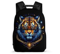 TPISLI Tiger Design Backpack for Children School Years 2-5 Animal Backpack for Girls Boys Primary School, Sturdy Handle 1680D Fabric Daily Essentials