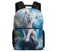 TPISLI Tiger Design Rucksack for Kids and Teens Junior School Animal Tiger Backpack 7-11 Year Olds Girls Boys, Padded Back Sturdy Handle Travel Daily Use
