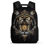 TPISLI Tiger Design School Backpack for Children 7-11 Year Olds Animal Print Bookbag for Girls Boys Primary Classes, 1680D Fabric Sturdy Handle Back to School Gift