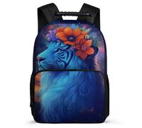 TPISLI Tiger Design School Backpack Primary Age 6-11 for Children, Animal Print Daypack for Girls Boys, Lightweight Bag, 1680D Fabric, Primary Classes, Daily Essentials