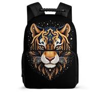 TPISLI Tiger Design School Bag for Boys Primary School Animal Tiger Daypack Primary Age 6-11 Boys Girls, 1680D Fabric Adjustable Straps Outdoor Day Trips