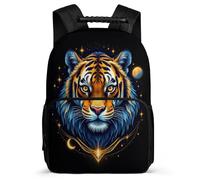 TPISLI Tiger Motif School Backpack for Children School Years 1-4 Animal Bookbag 7-11 Year Olds Students, Adjustable Straps Padded Back Outdoor Day Trips
