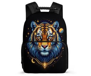 TPISLI Tiger Motif School Backpack for Children School Years 1-4 Animal Bookbag 7-11 Year Olds Students, Adjustable Straps Padded Back Outdoor Day Trips