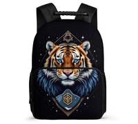 TPISLI Tiger Motif School Backpack for Kids and Teens Primary Classes Animal Tiger Bookbag 6-11 Years Children, Padded Back Side Pockets Outdoor Day Trips