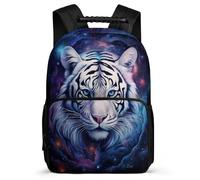 TPISLI Tiger Motif School Bag Junior School for Students Primary Age 6-11 Animal Tiger Rucksack Students, Adjustable Straps Sturdy Handle Daily Essentials