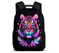 TPISLI Tiger Pattern Rucksack for Boys Girls School Years 2-5 Animal Rucksack for Kids and Teens School Years 1-4, Durable Adjustable Straps Daily Essentials