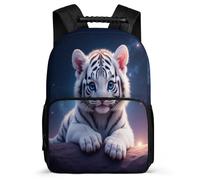 TPISLI Tiger Pattern School Bag Primary School for Kids and Teens 7-11 Year Olds Animal Tiger Backpack Students, Side Pockets Padded Back Outdoor Day Trips