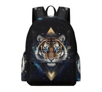 TPISLI Tiger School Backpack Girls Age 8 Animal Motif Daypack Students Ages 9-13 Modern Durable 14 Inch Laptop Rucksack Junior School Hiking Day Trips Outdoor Gift