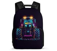 TPISLI Tractor Bookbag for Kids and Teens 7-11 Year Olds Car Pattern School Bag for Kids Junior School, 1680D Fabric Soft Felt Details Daily Essentials
