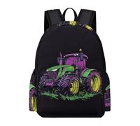 TPISLI Tractor Bookbag Kids 7-11 Year Olds Car Pattern Backpack Teens Year 9 Durable Lightweight Autumn Trip School Bag Primary to Secondary Travel Gift Daily Carry