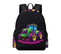 TPISLI Tractor Bookbag Students Year 4 Car Pattern School Backpack Boys Year 7-9 Modern Durable 14 Inch Laptop Rucksack Secondary School Outdoor Travel Daily Carry