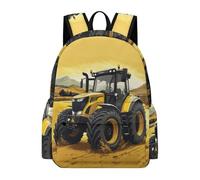 TPISLI Tractor Motif Rucksack Students Ages 12-16 Car Theme Book Bag Boys Year 7-9 Modern Durable Autumn Trip School Bag Secondary School Outdoor Travel Everyday Use