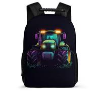 TPISLI Tractor Rucksack for Children Primary Classes Car Pattern School Bag 7-11 Year Olds Kids and Teens, Durable Adjustable Straps Daily Essentials