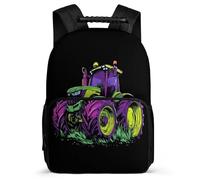 TPISLI Tractor Rucksack Primary School for Girls Boys 7-11 Year Olds Car Pattern Rucksack Kids and Teens, Adjustable Straps Soft Felt Details Travel Daily Use