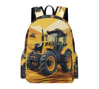 TPISLI Tractor School Bag for Boys Girls 9-14 Years Old Backpack Car Pattern Rucksack for Study Days, Practical 13.3 Inch Laptop Rucksack for Autumn Trip and Study Days