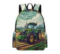 TPISLI Tractor School Bag for Boys Girls Ages 8-12 Backpack Car Pattern Rucksack for Study Days, Modern 15.6 Inch Laptop Backpack for Study Days and Travel and Everyday Lessons