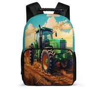 TPISLI Tractor School Bag Junior School for Kids and Teens Primary Age 6-11 Farm Tractor Daypack Students, Side Pockets Sturdy Handle Outdoor Day Trips