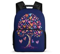TPISLI Tree of Hearts School Backpack for Kids and Teens School Years 2-5 Colourful Botanical Rucksack for Kids and Teens Year 2-5, Sturdy Handle Durable Daily Essentials