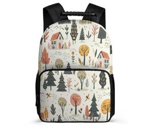 TPISLI Tree Pattern Bookbag for Kids and Teens 8-12 Years Plant Print Bookbag for Kids and Teens Primary Classes, Lightweight Padded Back Daily Essentials