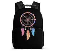 TPISLI Tribal Dreamcatcher Daypack for Girls Boys Primary Classes Colourful Daypack 8-12 Years Kids and Teens, Adjustable Straps Durable Back to School Gift